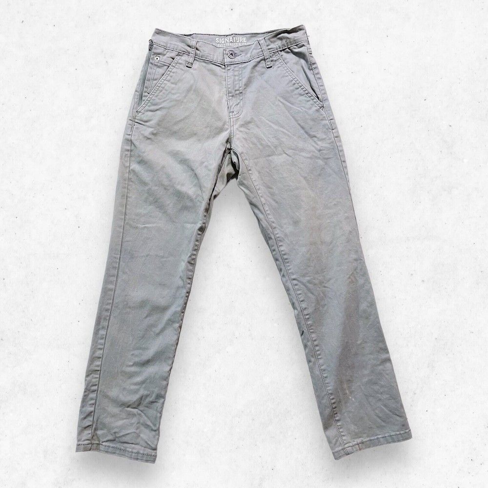 Signature Levi Strauss Jeans Men's Size 28x30 Gray S67 Athletic‎ Cut Pants